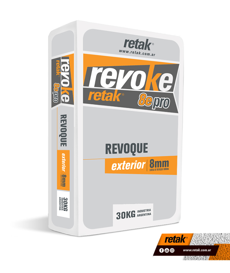 Revoque cementicio exterior 8e retak®